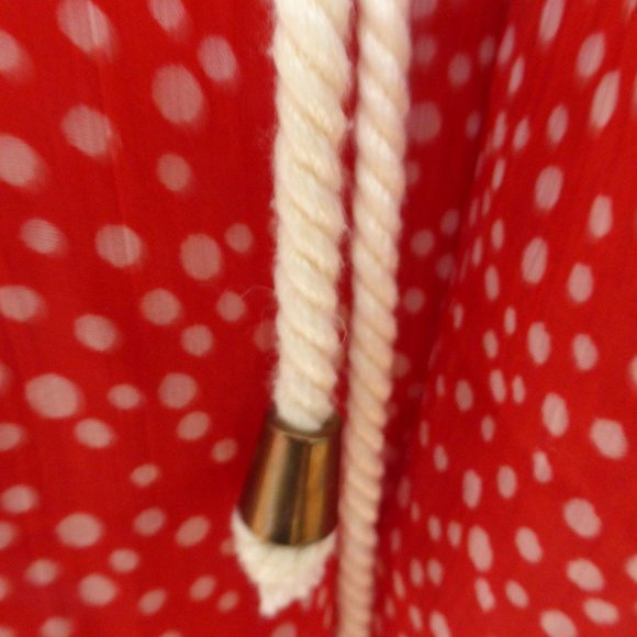 ZARA TRF COLLECTION, small, red polka dot spaghetti strap dress, rope belt BNWOT - Picture 8 of 11
